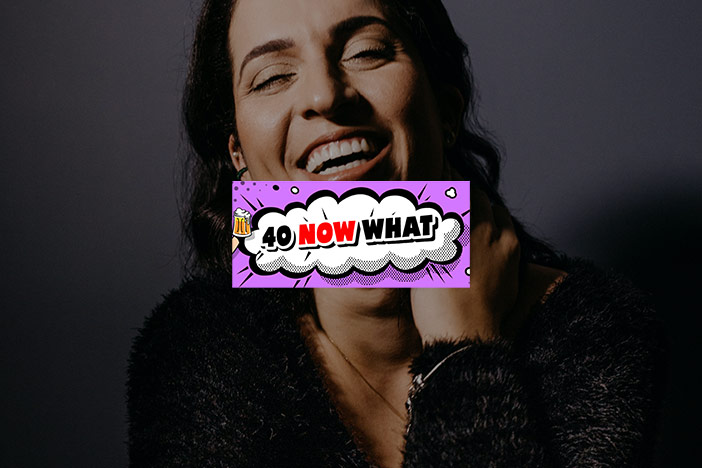 40 Now What featured image featuring older woman smiling