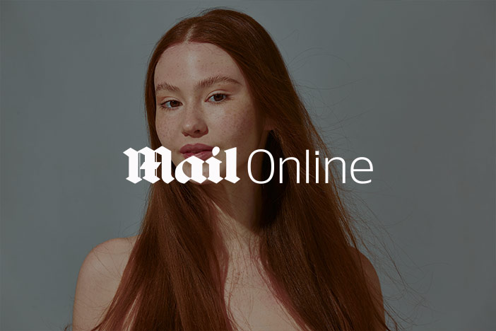 Younger woman who has had fox eye facelift. The 'Mail Online' logo is superimposed on top.