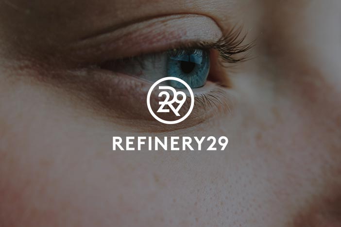 Eye with Refinery 29 logo superimposed on top.